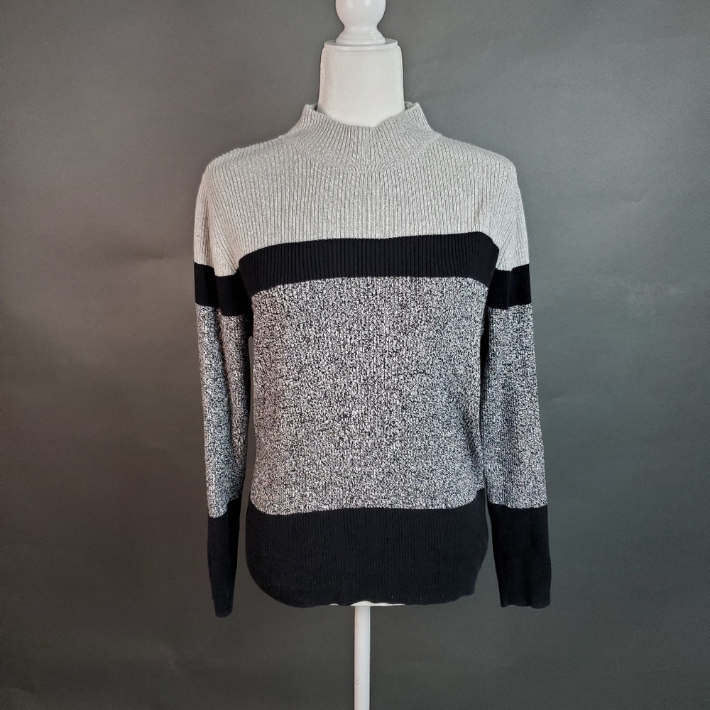Grey striped sweater